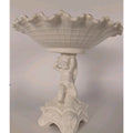 Vintage White Cherub Pedestal Compote Dish Romantic Cottage Candy Dish Planter