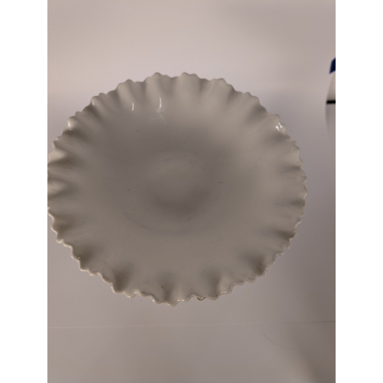 Vintage White Cherub Pedestal Compote Dish Romantic Cottage Candy Dish Planter